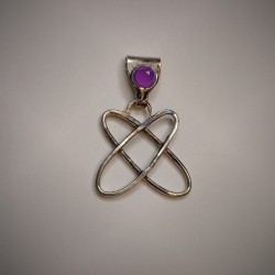 Srebrny wisiorek Atom
