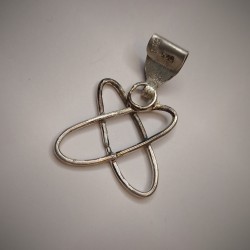 Srebrny wisiorek Atom