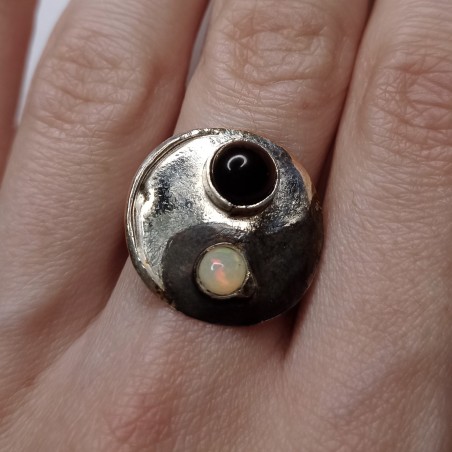 Pierścionek Yin Yang Opal