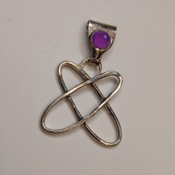 Srebrny wisiorek Atom