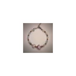 Bransoletka serce z ametystu Lavender Ice