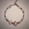 Bransoletka serce z ametystu Lavender Ice